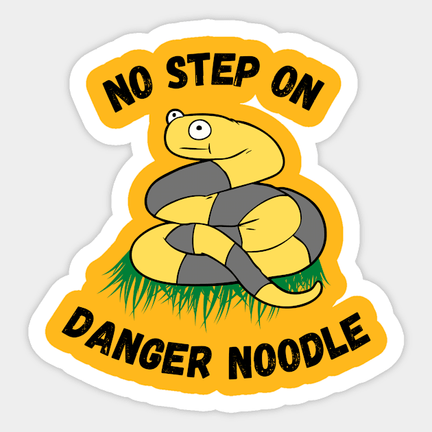 No Step on Danger Noodle Sticker by Harlan Creations